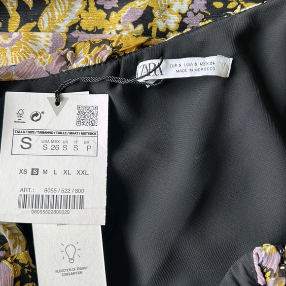 Zara NWT one shoulder mini dress size small B7 - Picture 7 of 15